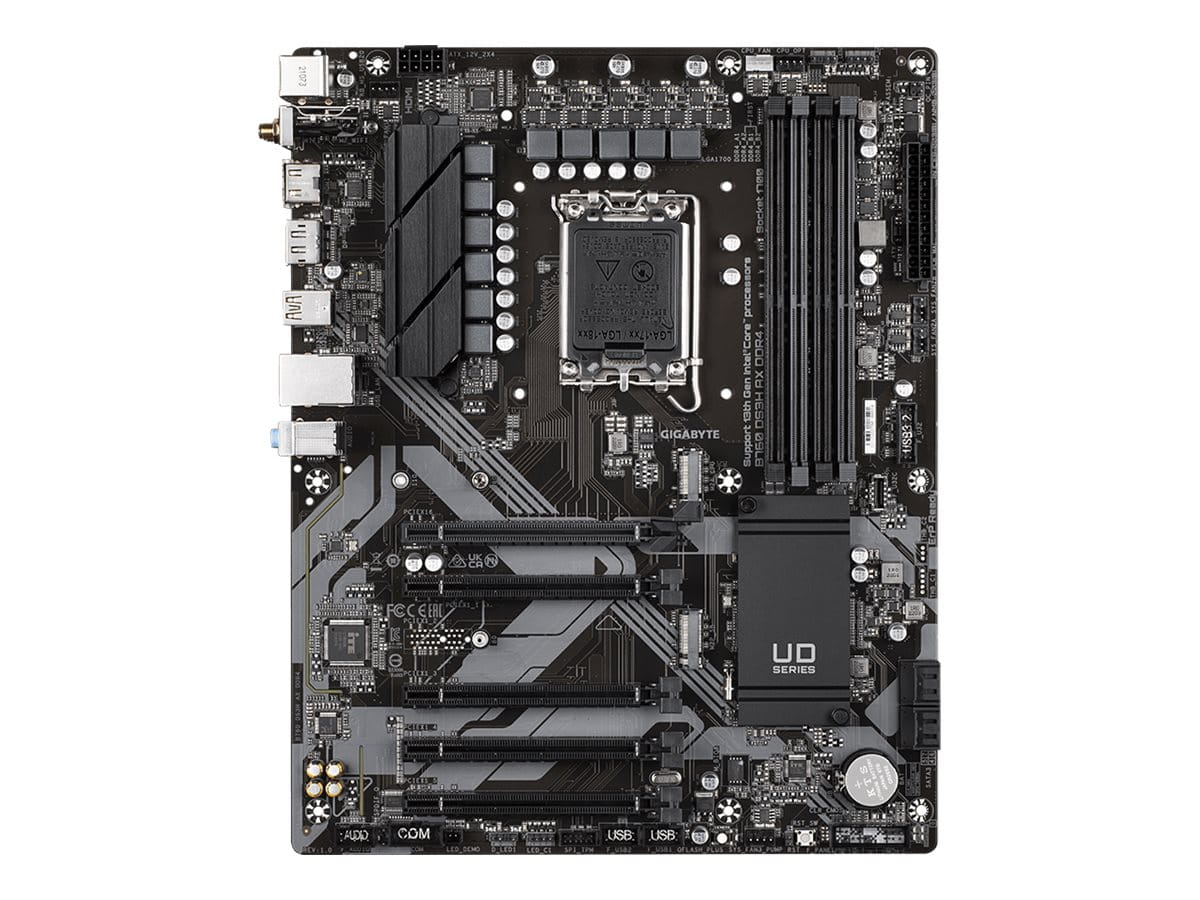 Gigabyte B760 DS3H AX DDR4 - 1.X - Motherboard - ATX - LGA1700-Sockel - B760 Chipsatz - USB-C 3.2 Gen 2x2, USB 3.2 Gen 2, USB 3.2 Gen 1 - Gigabit LAN, Wi-Fi 6E - Onboard-Grafik (CPU erforderlich)