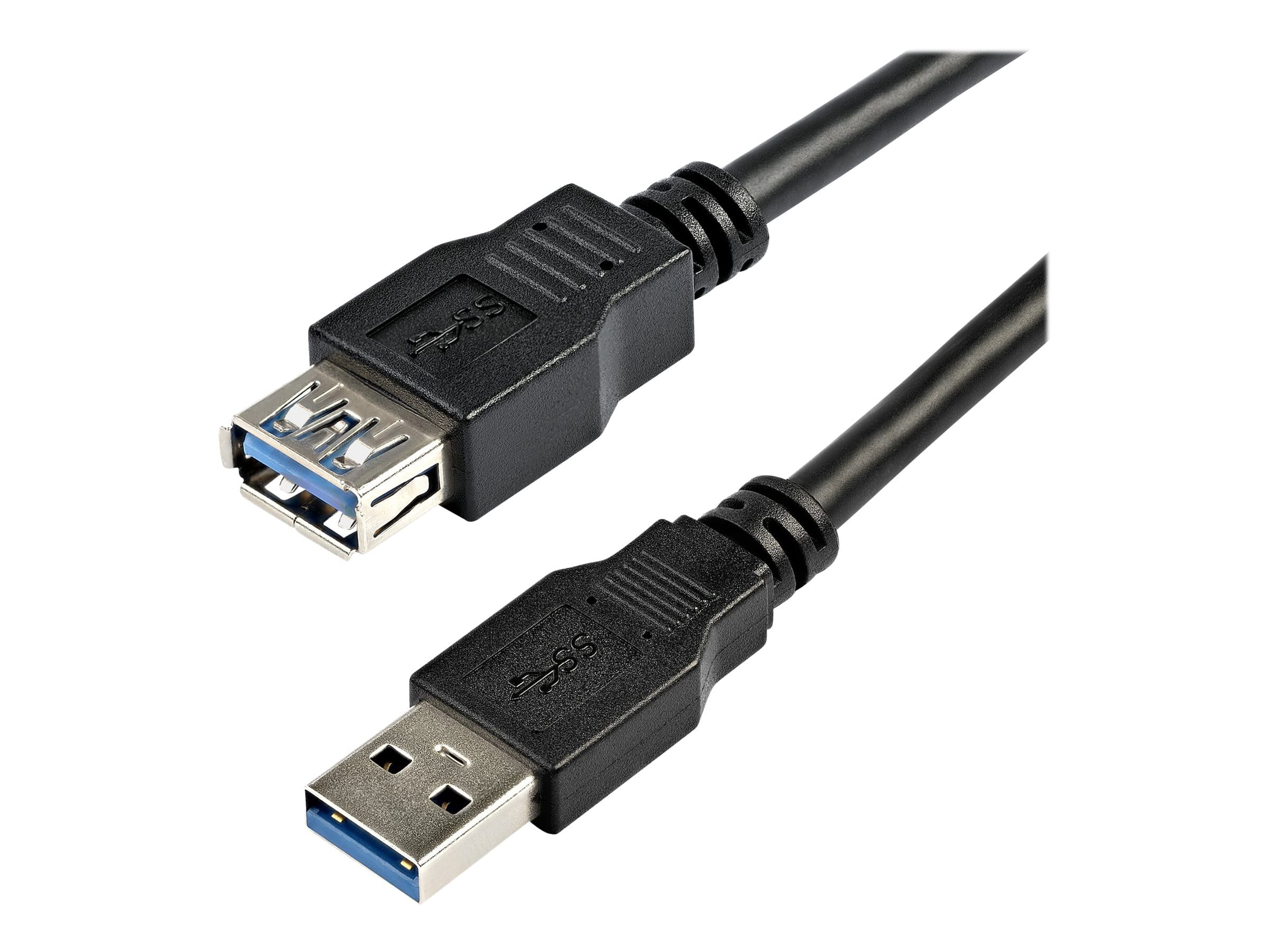 StarTech.com 2m USB 3.0 Verlängerungskabel - USB 3 Typ A auf A 2 Meter Kabel Verlängerung - Stecker/ Buchse - Schwarz - USB-Verlängerungskabel - USB Typ A (W)