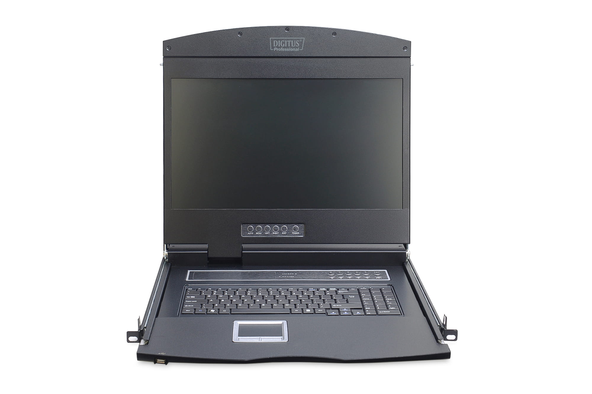 DIGITUS 19" LCD KVM Konsole, 16-Port VGA, deutsche Tastatur
