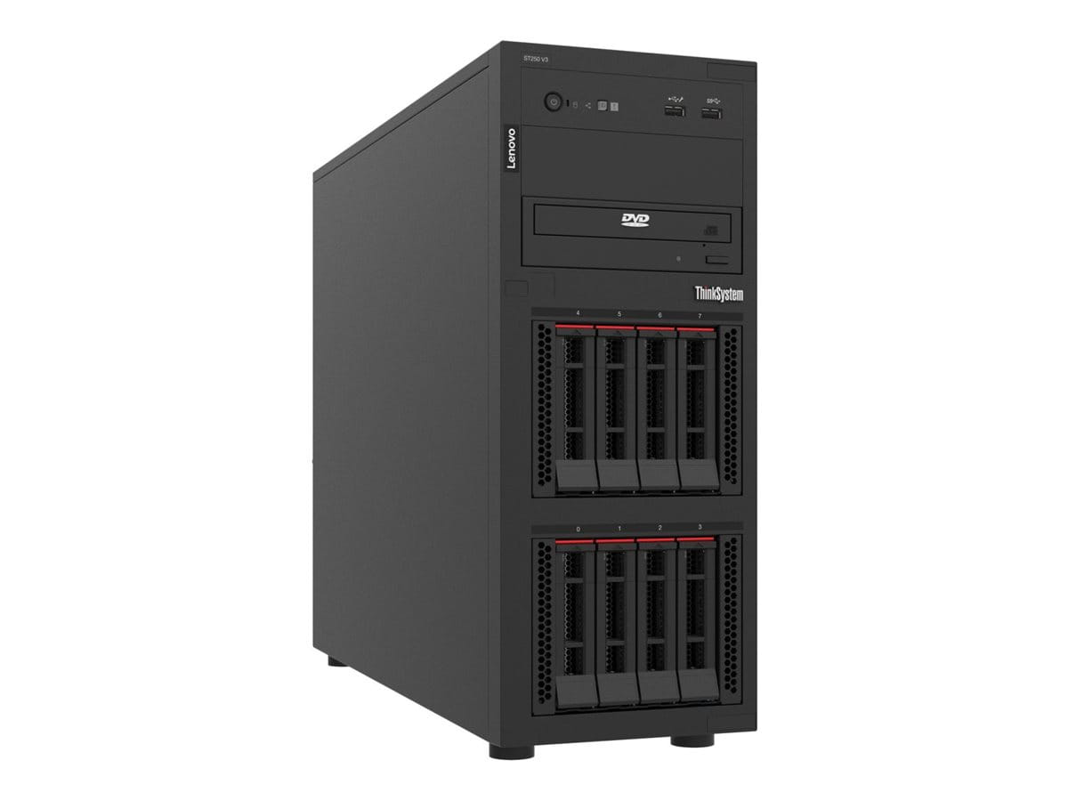 Lenovo ThinkSystem ST250 V3 7DCE - Server - Tower - 4U - 1-Weg - 1 x Xeon E-2436 / 2.9 GHz - RAM 32 GB - Hot-Swap 6.4 cm (2.5")