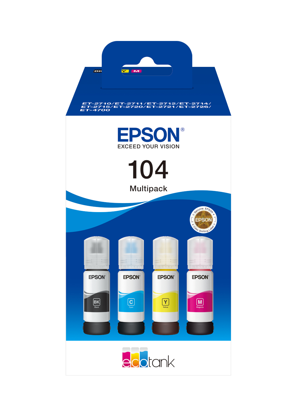 Epson EcoTank 104 - 4er-Pack - Schwarz, Gelb, Cyan, Magenta