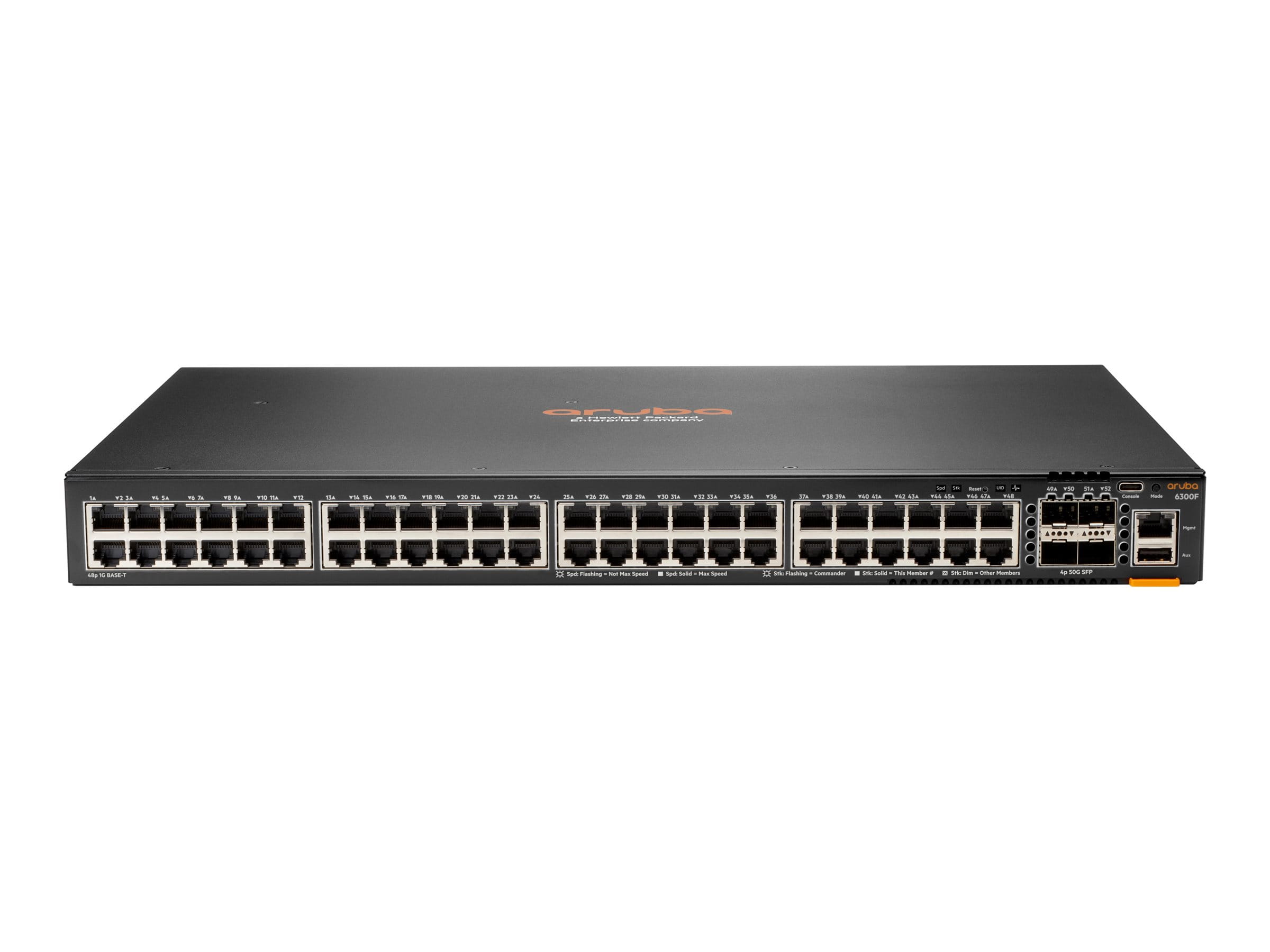 HPE Aruba CX 6300F - Switch - nur horizontale Oberflächenmontage - L3 - managed - 48 x 10/100/1000 (PoE+)