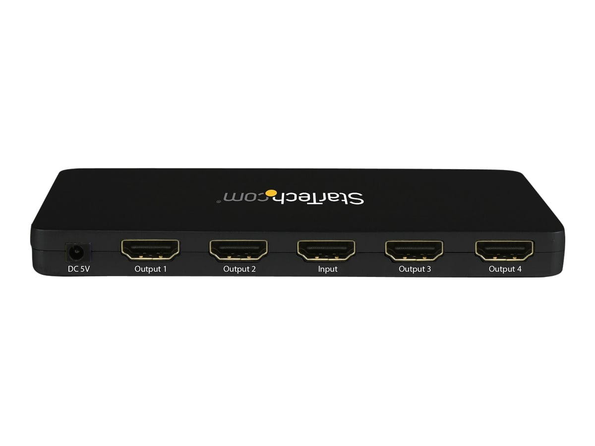 StarTech.com 4 Port HDMI 4k Video Splitter - 1x4 HDMI Verteiler mit Aluminiumgehäuse