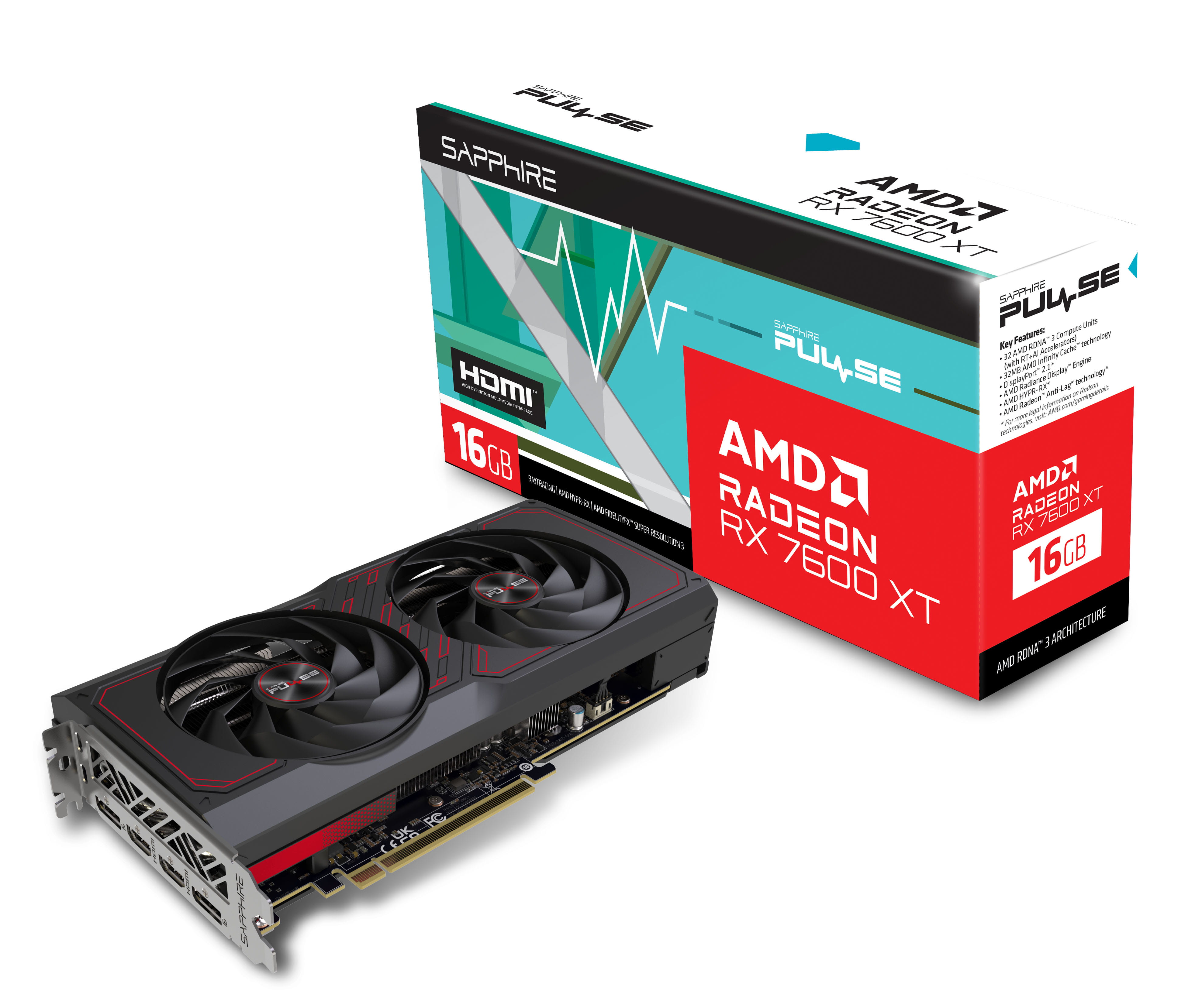 Sapphire Pulse Radeon RX 7600 XT 16GB - Grafikkarten