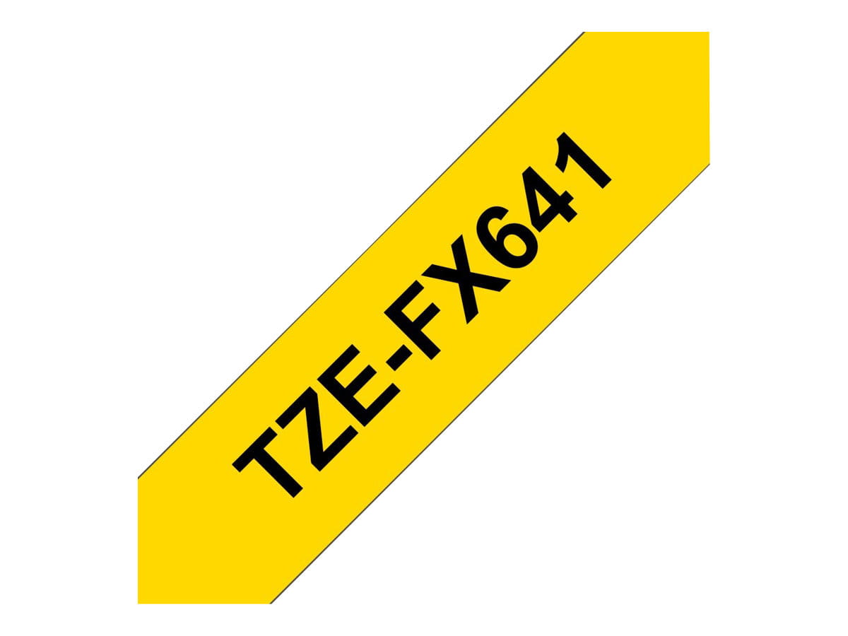 Brother TZe-FX641 - Schwarz auf Gelb - Rolle (1,8 cm x 8 m)