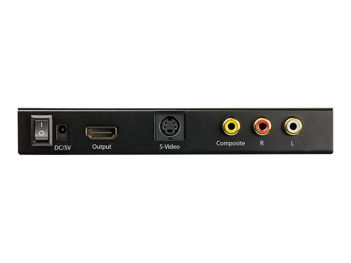 StarTech.com VID2HDCON2 S-Video oder Composite zu HDMI Konverter mit Audio  (720p,  NTSC & PAL, HDMI Upscaler, Mac & Windows)