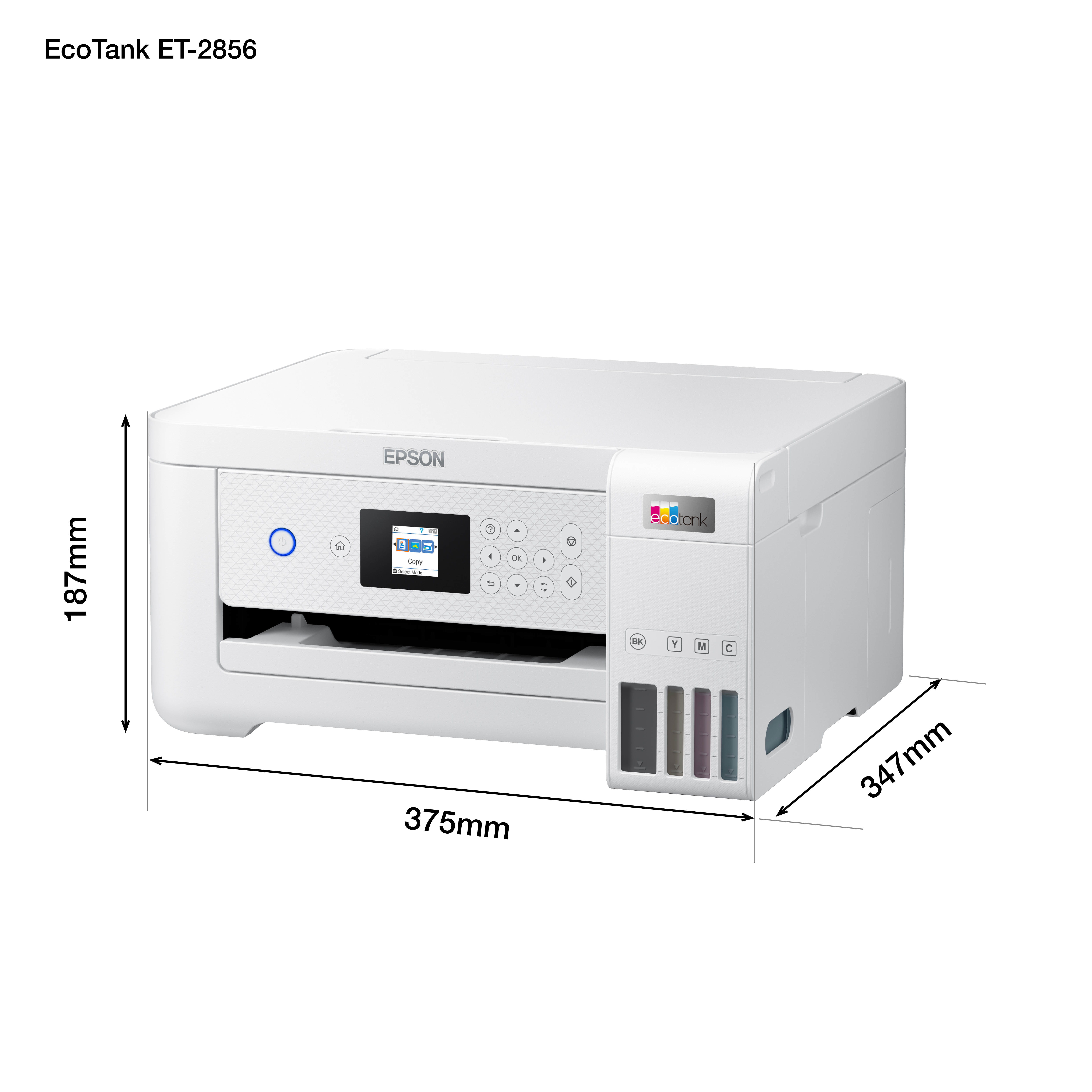 EcoTank ET-2856 - Multifunktionsdrucker - Farbe - Tintenstrahl - nachfüllbar - A4 (Medien)