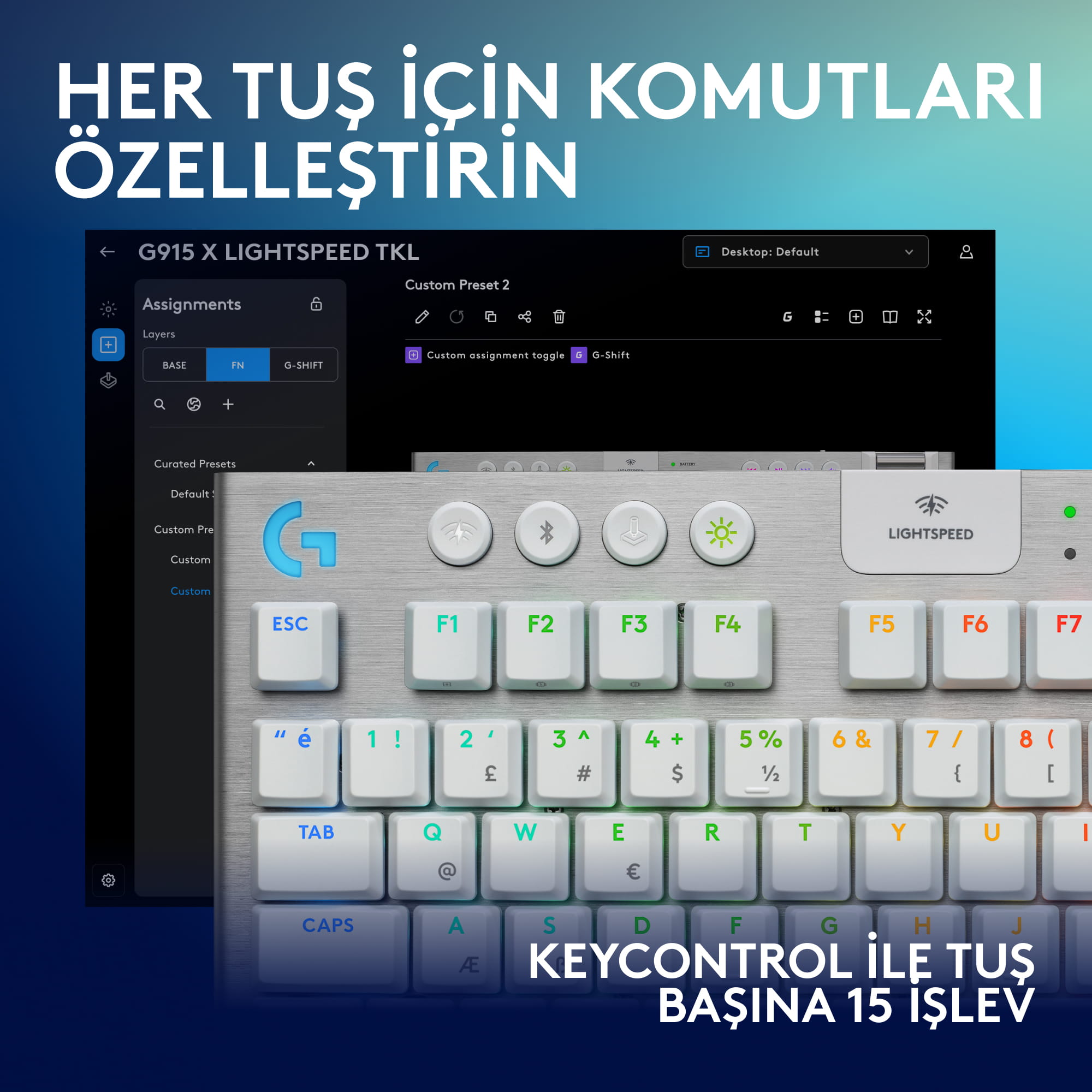 Logitech G G915 X - Tastatur - LIGHTSPEED - TKL