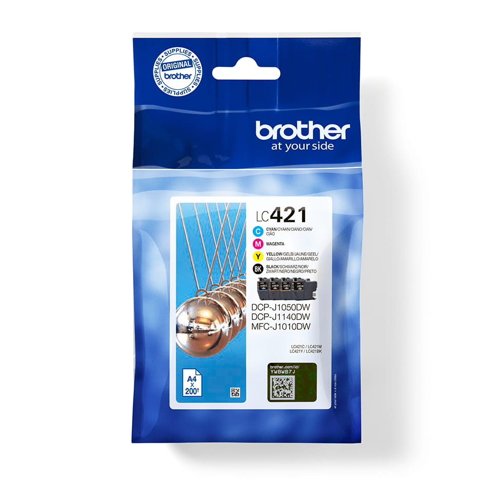 Brother LC421 - 4er-Pack - Schwarz, Gelb, Cyan, Magenta