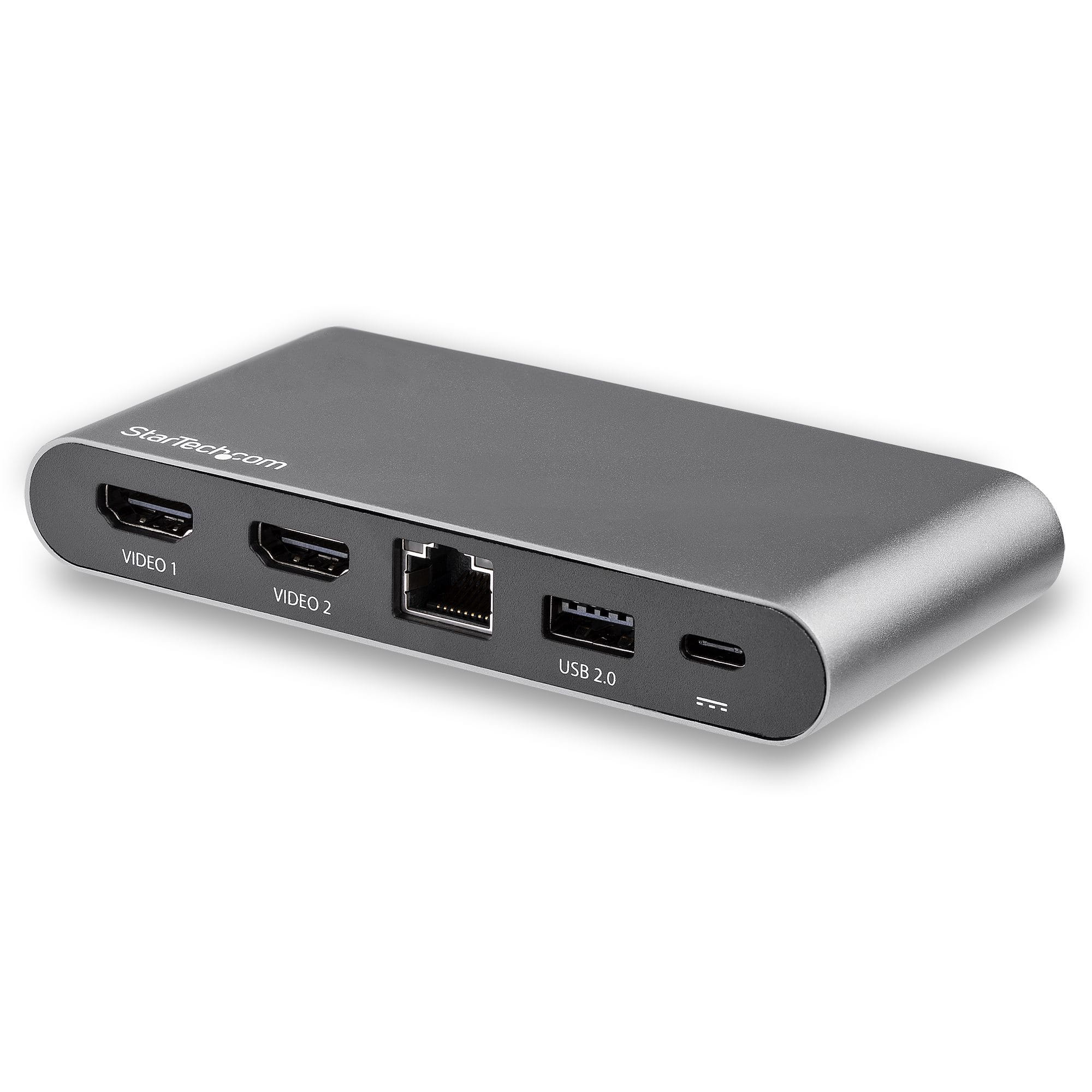 StarTech.com USB-C-Dock - USB-C Hub - 4K HDMI USB-C-Dockingstation -  Mini dock - Dual Monitor - 100W Power Delivery Passthrough -  GbE, 2 x USB-A Anschlüsse  - Multiport-Adapter (DK30C2HAGPD)