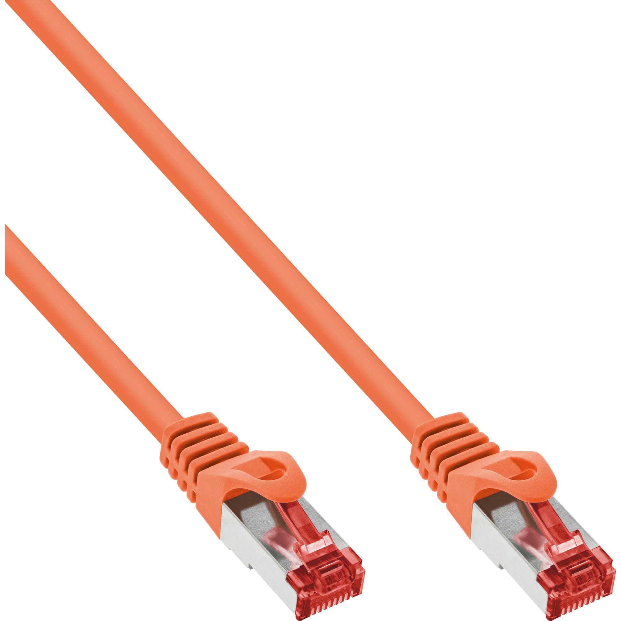 InLine Patchkabel - S/FTP (PiMf) - Cat.6 - 250MHz - PVC - Kupfer - orange - 1m