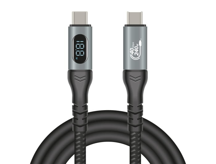 Delock 86067, 1 m, USB C, USB C, USB4 Gen 3x2, 40 Gbit/s, Schwarz