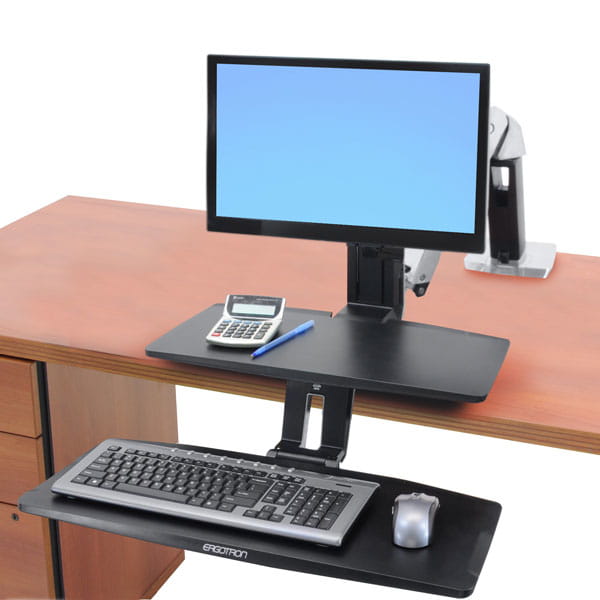 Ergotron WorkFit-A Single LD Workstation With Suspended Keyboard