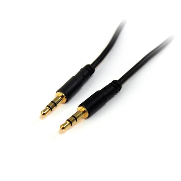 StarTech.com MU10MMS 3,5 mm Aux-Kabel (3m, schlank, St/St, Audiokabel, Kopfhörerkabel , 3,5mm Klinkenkabel)