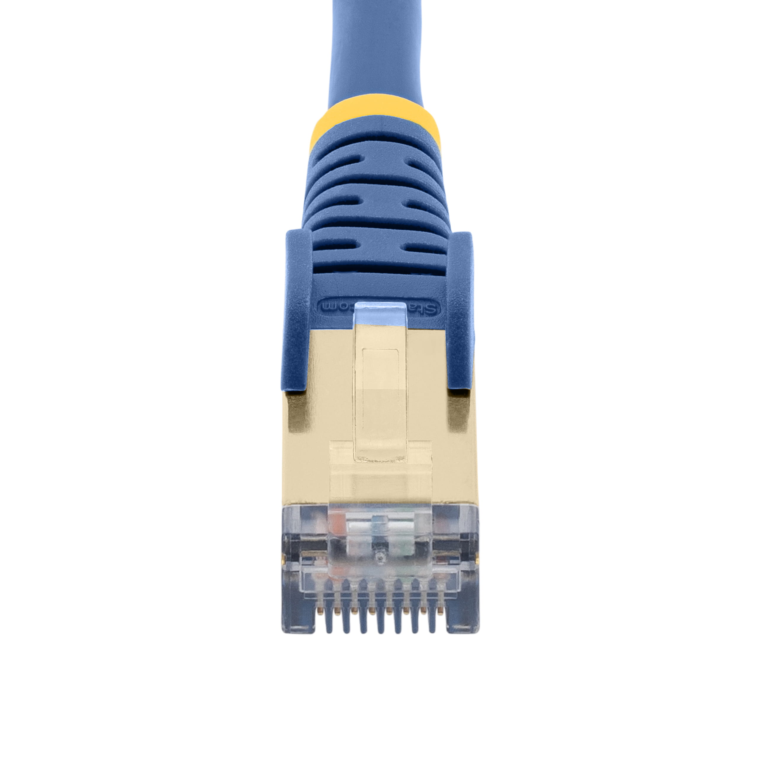 StarTech.com 7.5m CAT6A Ethernet Cable, 10 Gigabit Shielded Snagless RJ45 100W PoE Patch Cord, CAT 6A 10GbE STP Network Cable w/Strain Relief, Blue, Fluke Tested/UL Certified Wiring/TIA - Category 6A - 26AWG (6ASPAT750CMBL)