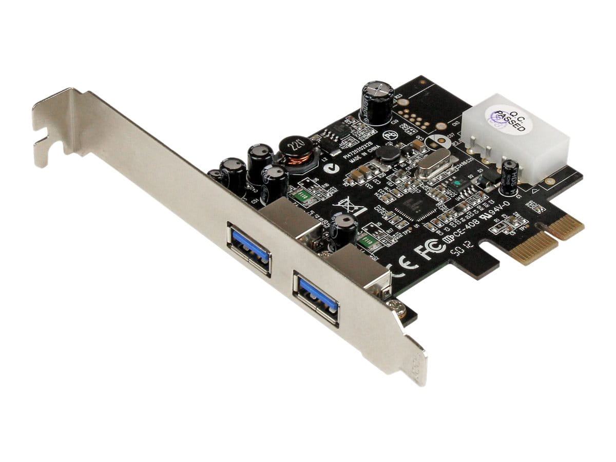 StarTech.com 2 Port USB 3.0 PCI Express Schnittstellenkarte mit UASP und 4 Pin LP4 Molex