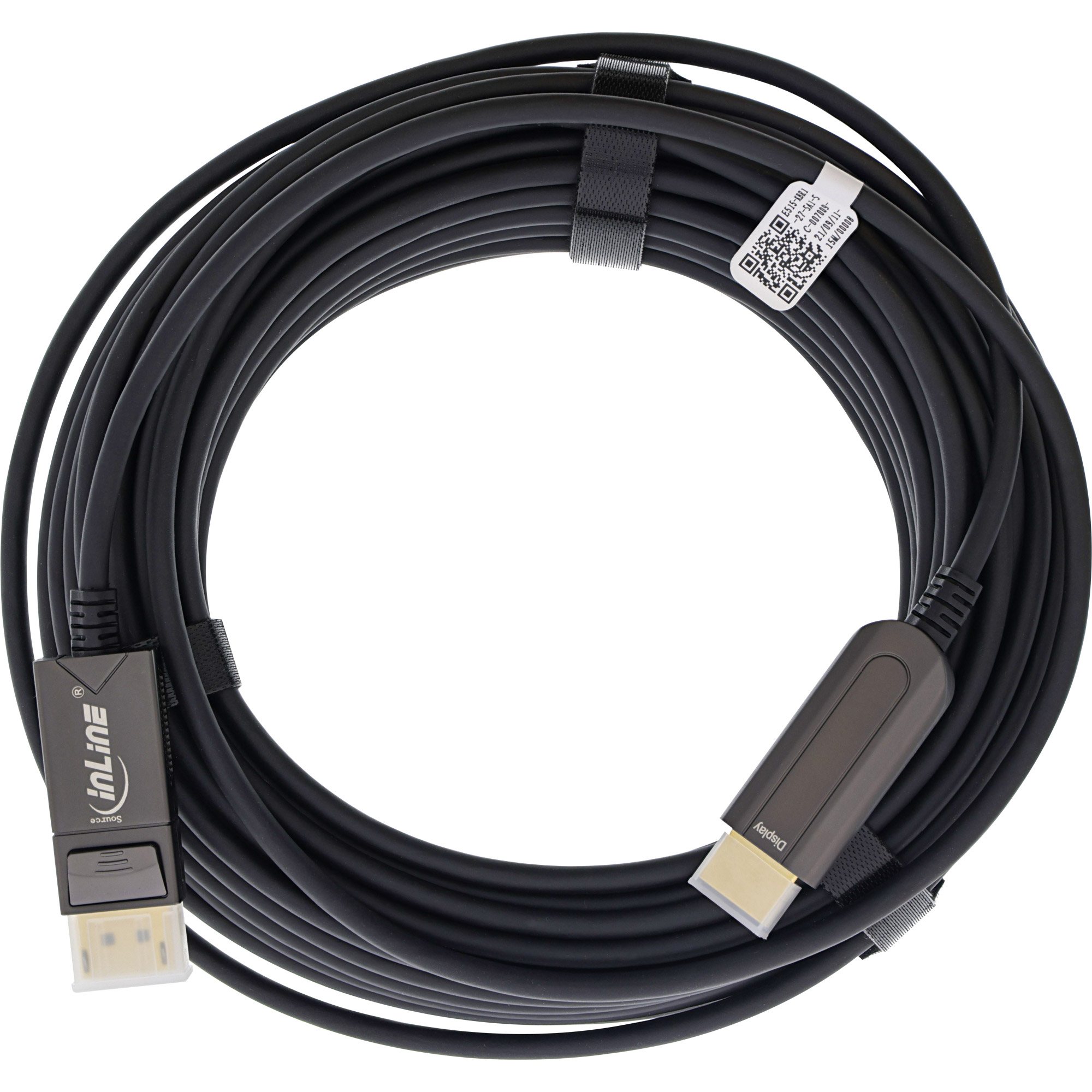 InLine DisplayPort zu HDMI AOC Konverter Kabel - 4K/60Hz - schwarz - 20m