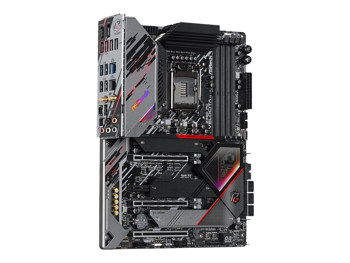 ASRock Z590 PG Velocita - Motherboard - ATX - LGA1200-Sockel - Z590 Chipsatz - USB-C Gen2, USB 3.2 Gen 1, USB 3.2 Gen 2, USB-C Gen 2x2 - Gigabit LAN, 2.5 Gigabit LAN, Wi-Fi, Bluetooth - Onboard-Grafik (CPU erforderlich)