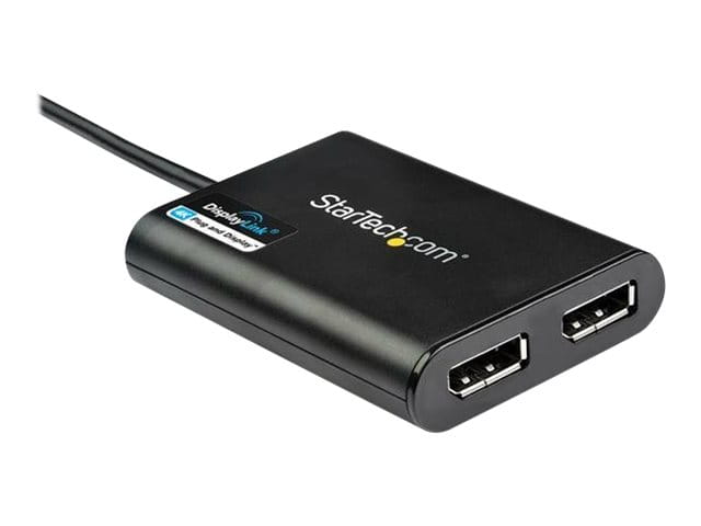 StarTech.com USB 3.0 to Dual DisplayPort Adapter 4K 60Hz, DisplayLink Certified, Video Converter with External Graphics Card - Mac & PC (USB32DP24K60)