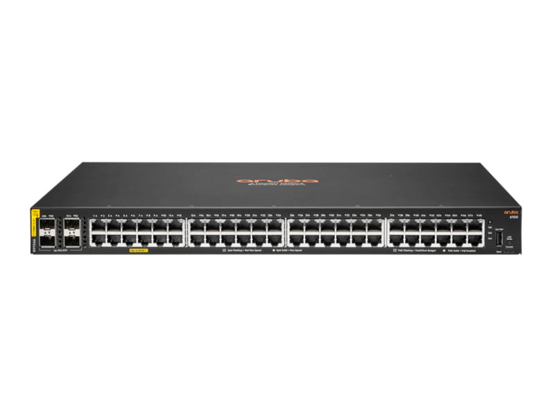 HPE Aruba Networking CX 6100 48G Class4 PoE 4SFP+ 740W Switch - Switch - L3 - managed - 48 x 10/100/1000 (PoE+)