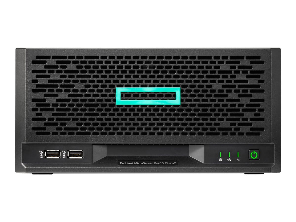 HPE ProLiant MicroServer Gen10 Plus v2 - Server - Ultra-Micro-Tower 1 x Xeon E-2314 / 2.8 GHz - RAM: 2x 16GB - Drive: 2x 1TB SATA - Netzteil: 1x 180 Watt (Smart Choice)
