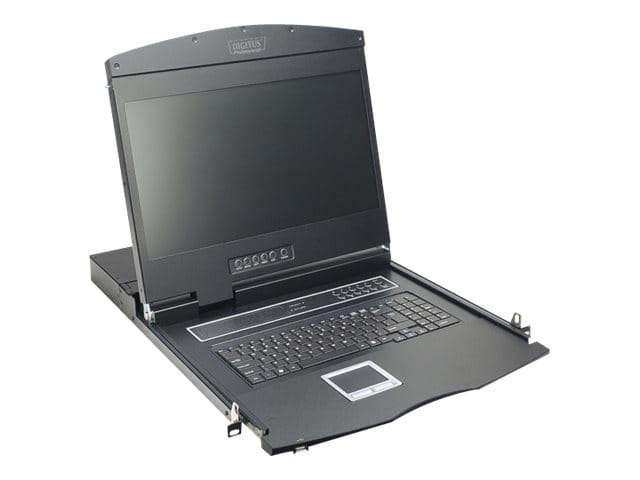 DIGITUS 19" LCD KVM Konsole, 8-Port VGA, deutsche Tastatur