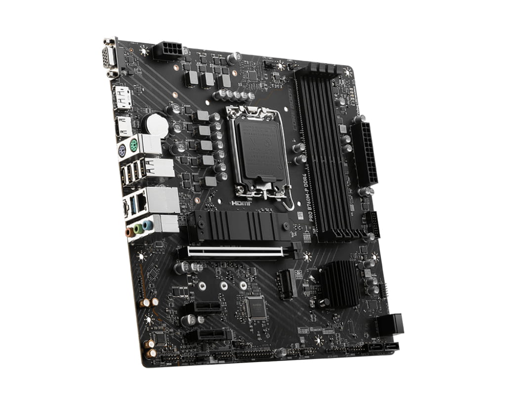 MSI PRO B760M-P DDR4 - Motherboard - micro ATX - LGA1700-Sockel - B760 Chipsatz - USB 3.2 Gen 1, USB-C 3.2 Gen2 - Gigabit LAN - Onboard-Grafik (CPU erforderlich)