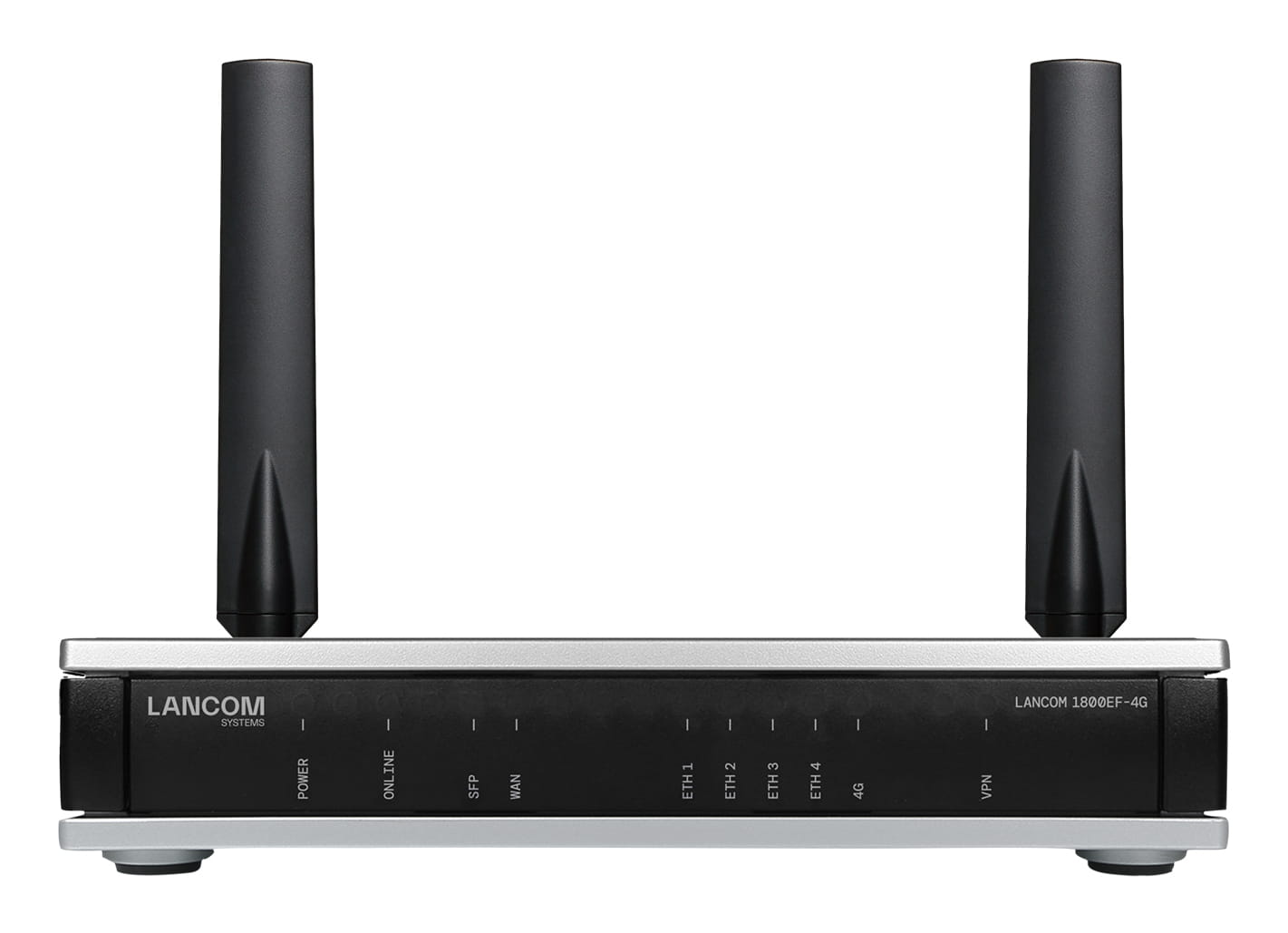 Lancom 1800EF-4G (EU), Schwarz, Silber, Kensington, 1 Lüfter, Extern, SMA, 2 dBi