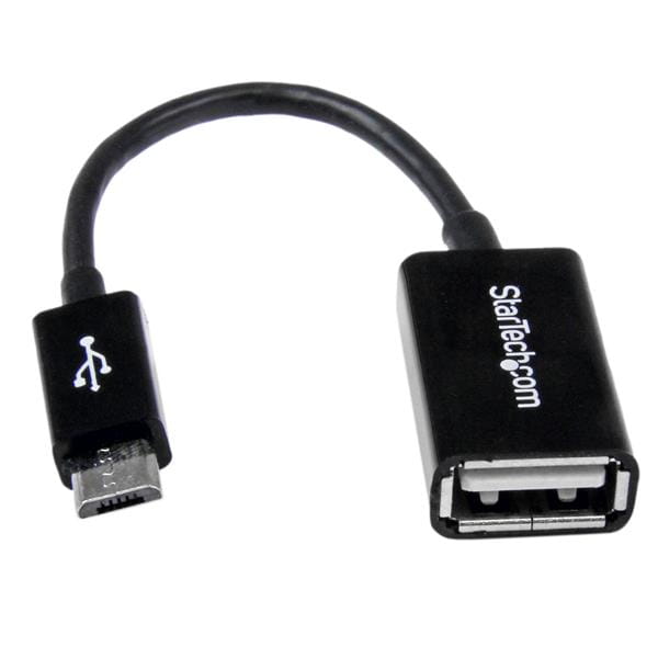 StarTech.com 5in Micro USB to USB OTG Host Adapter - Micro USB Male to USB A Female On-The-GO Host Cable Adapter (UUSBOTG)
