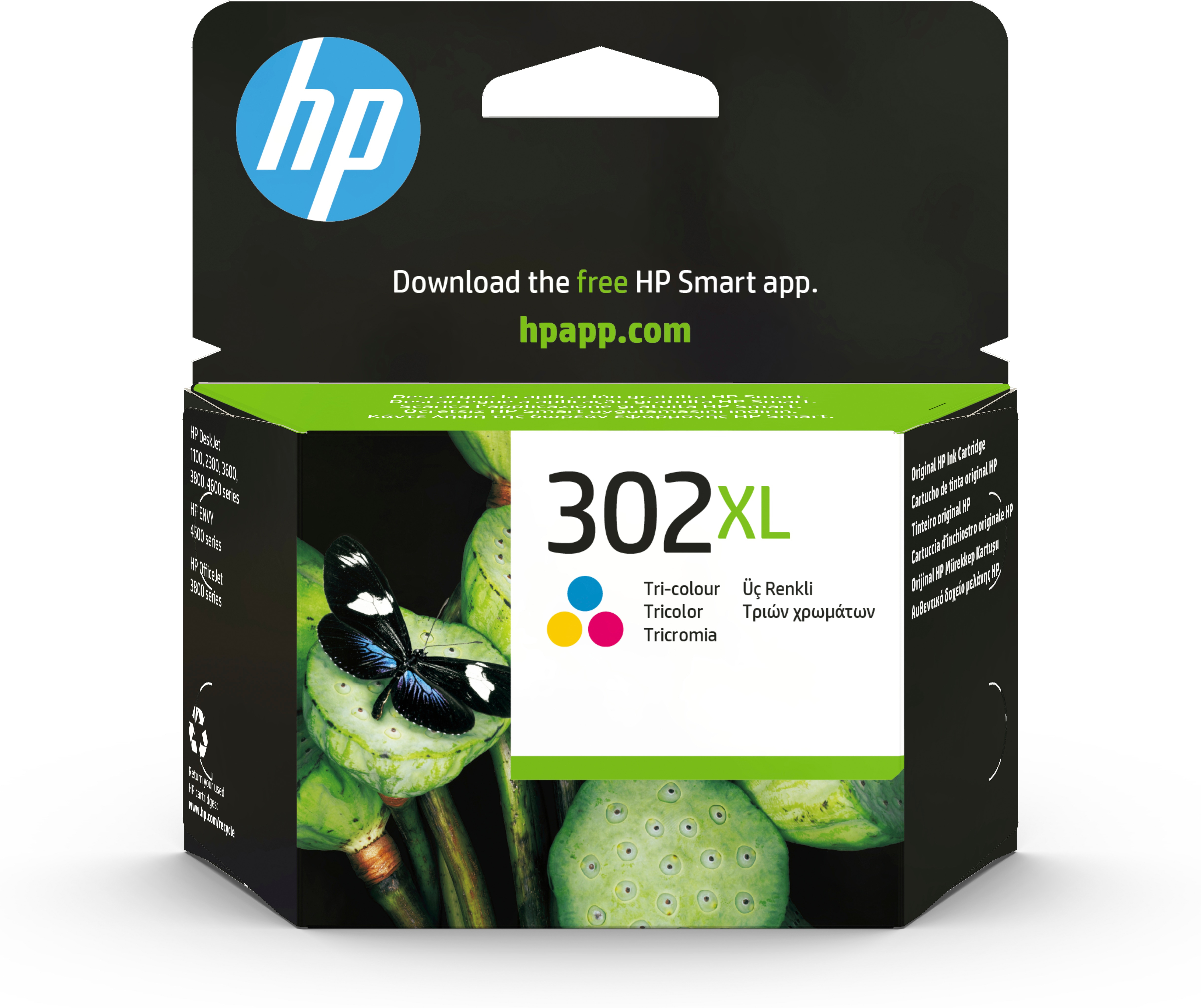 HP 302XL - 8 ml - Hohe Ergiebigkeit - Farbe (Cyan, Magenta, Gelb)
