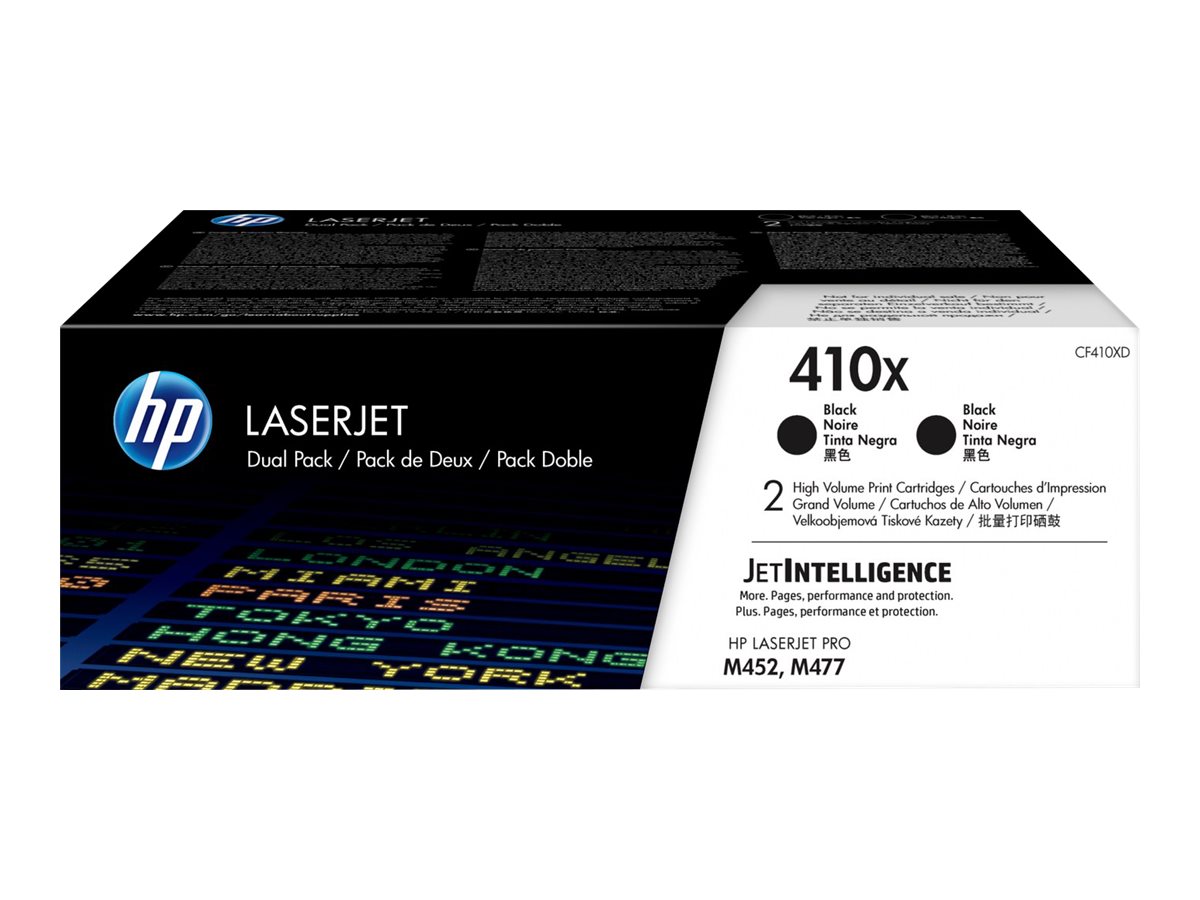 HP 410X - 2er-Pack - Hohe Ergiebigkeit - Schwarz - Original - LaserJet - Tonerpatrone (CF410XD)
