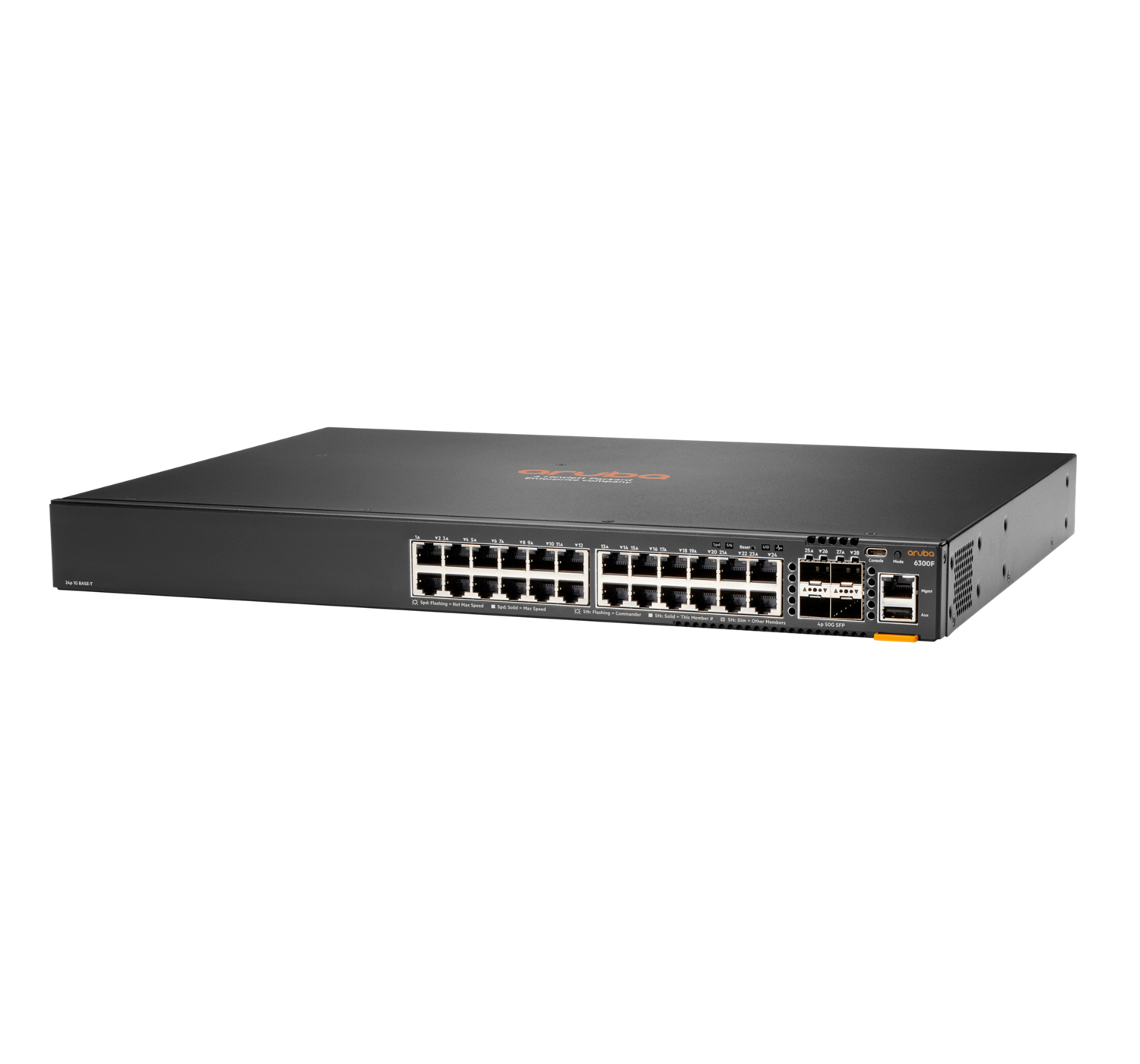 HPE Aruba CX 6300F - Switch - nur horizontale Oberflächenmontage - L3 - managed - 24 x 10/100/1000 (PoE+)