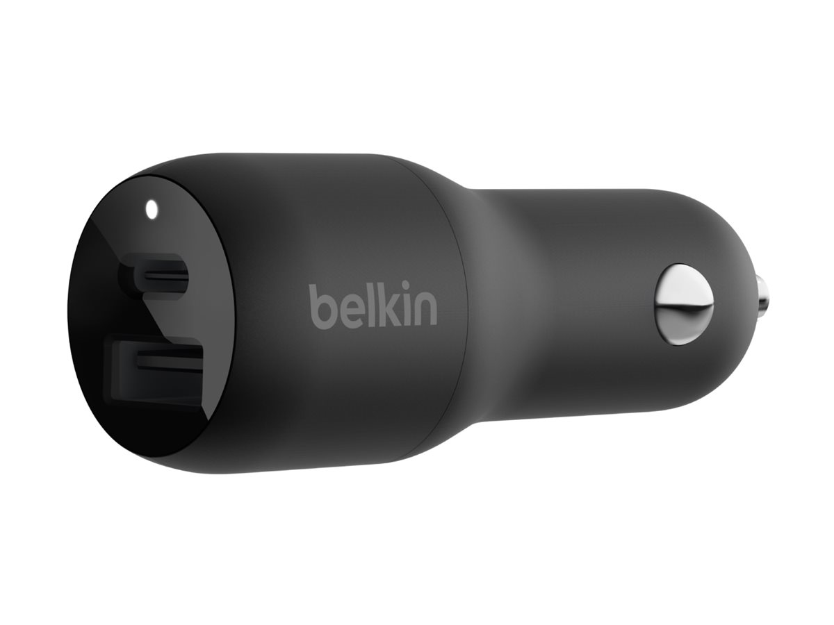 Belkin BOOST UP Dual Car Charger with PPS 37W - Auto-Netzteil - 37 Watt - PD 3.0 - 2 Ausgabeanschlussstellen (USB, 24 pin USB-C)