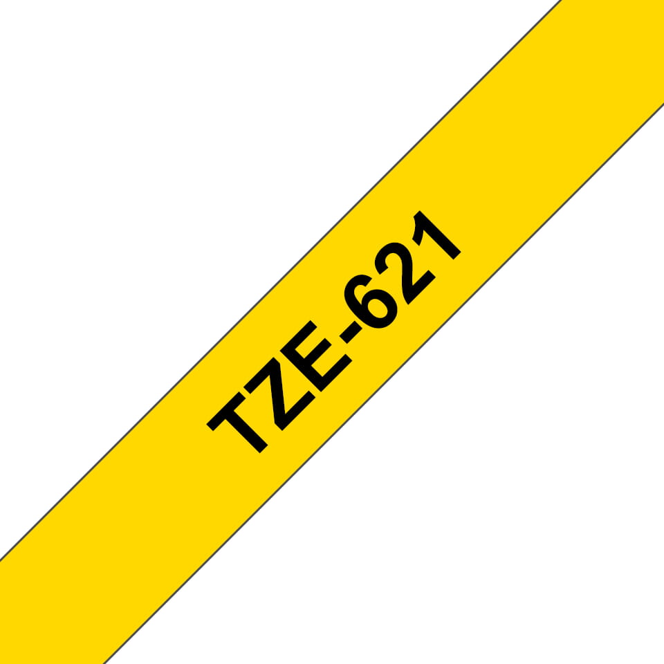 Brother TZe-621 - Schwarz auf Gelb - Rolle (0,9 cm x 8 m)