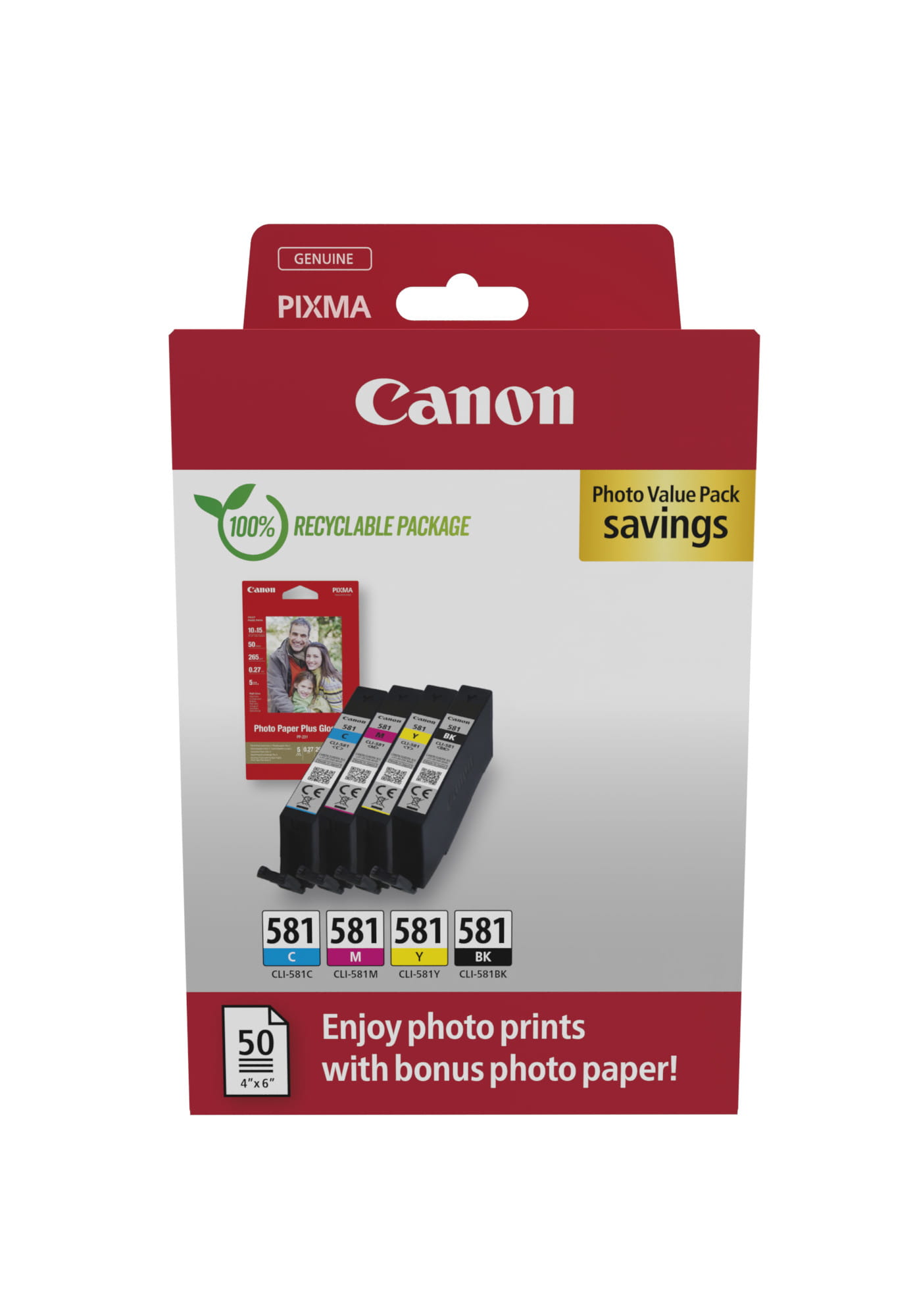 Canon CLI-581 C/M/Y/BK Photo Value Pack - 4er-Pack