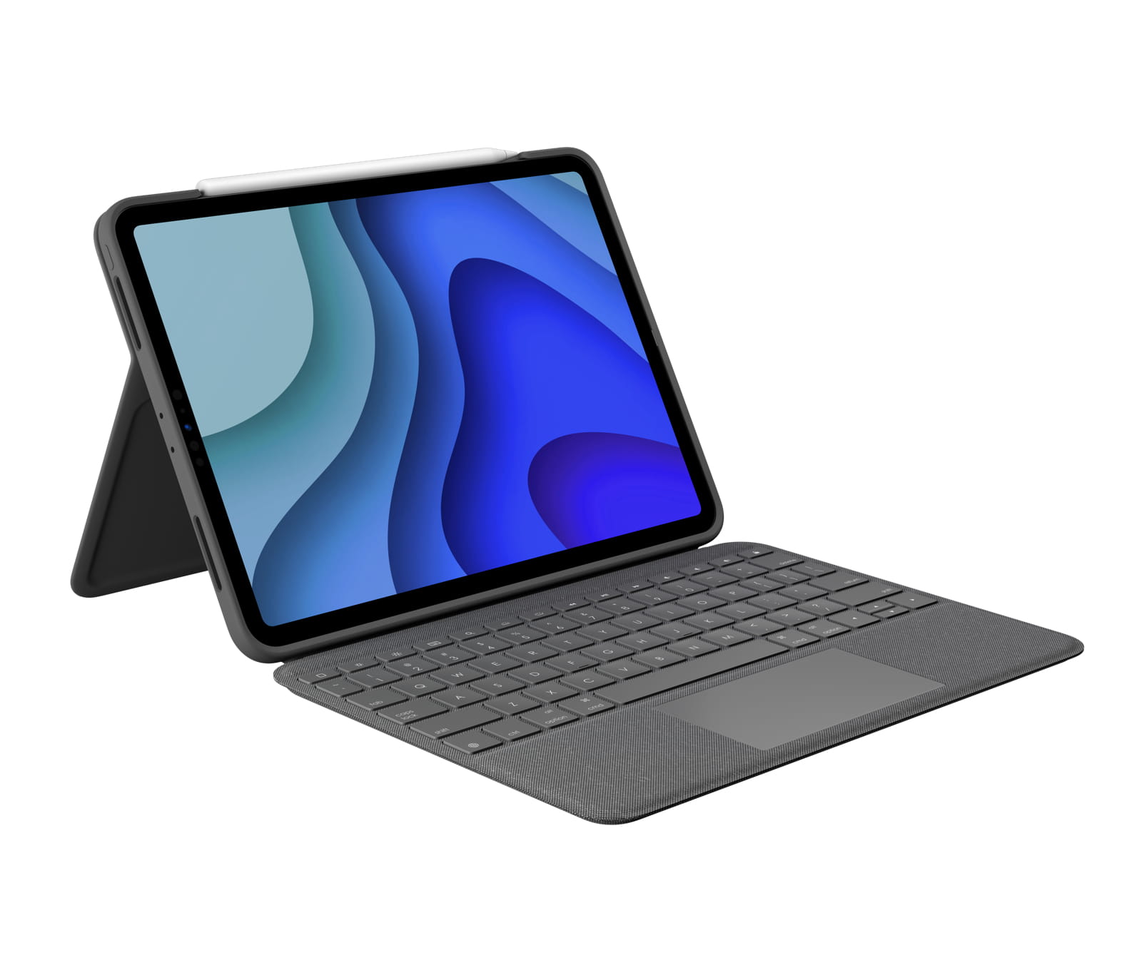 Logitech Folio Touch - Tastatur und Foliohülle - mit Trackpad - hinterleuchtet - Apple Smart connector - QWERTY - Italienisch - Graphite - für Apple 11-inch iPad Pro (1. Generation, 2. Generation)