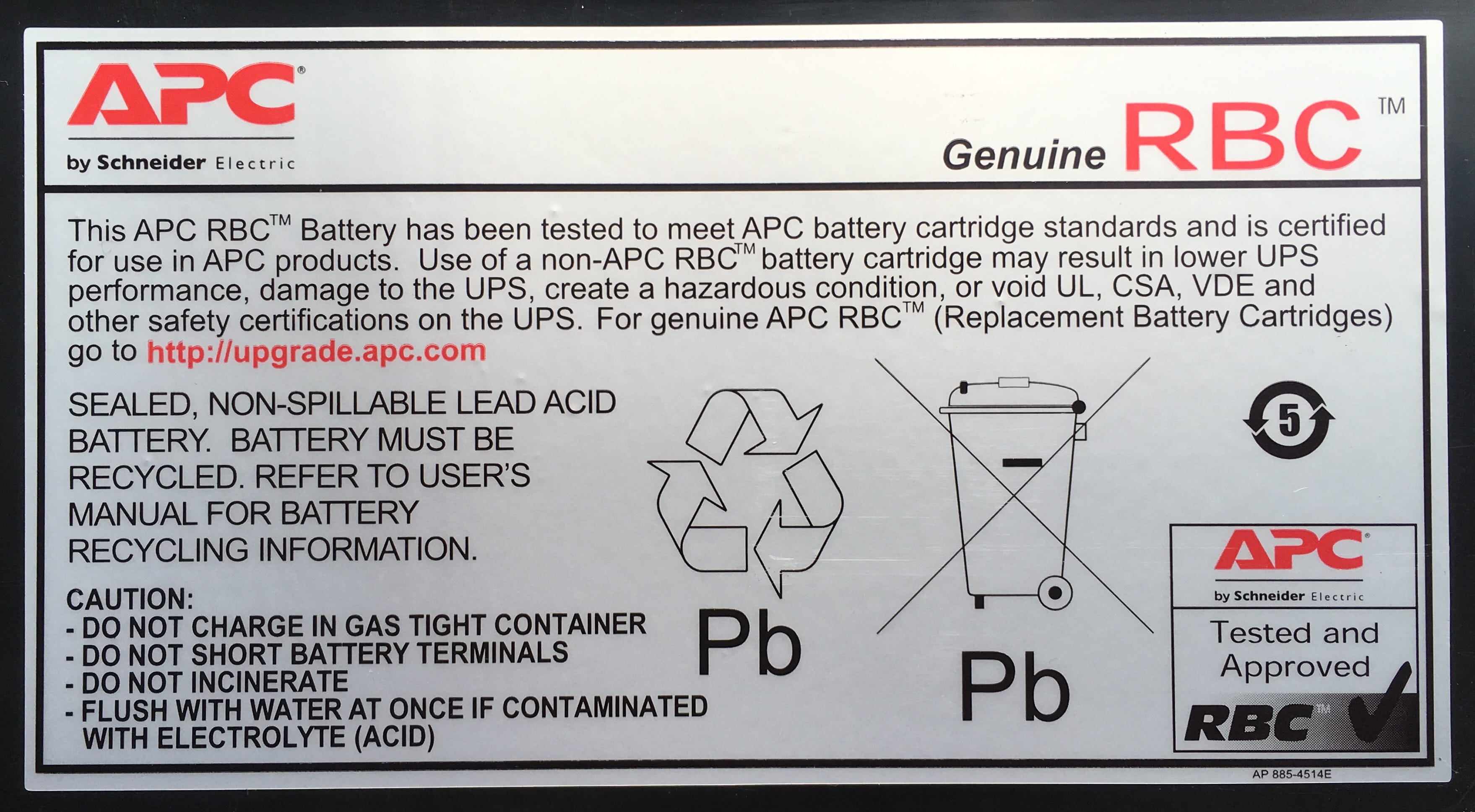 APC Replacement Battery Cartridge #6 - USV-Akku