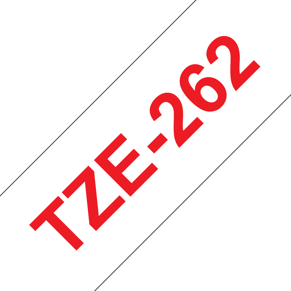 Brother TZe-262 - Rot auf Weiß - Rolle (3,6 cm x 8 m) 1 Kassette(n) laminiertes Band