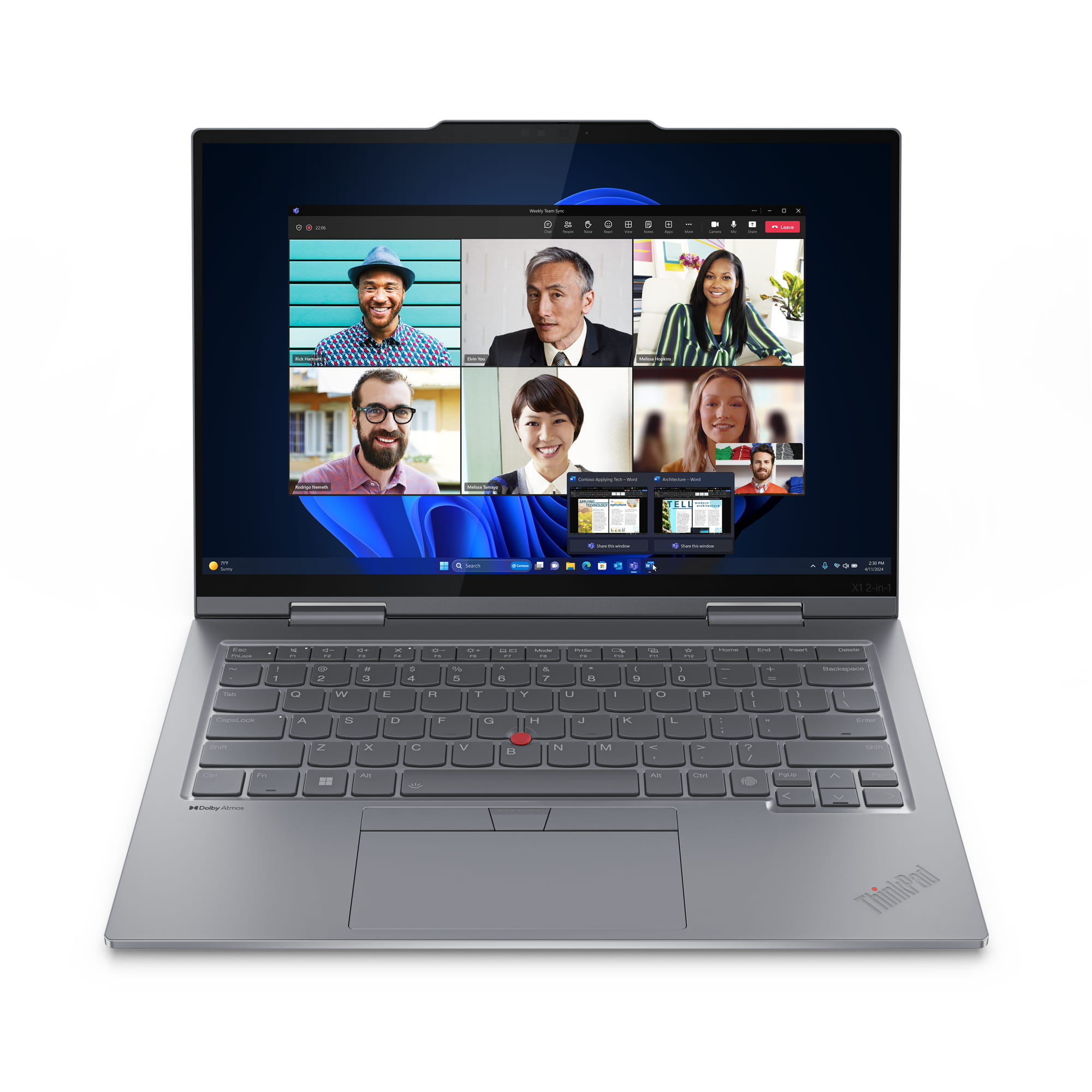 Lenovo ThinkPad X1 2-in-1 Gen 9 21KE - Flip-Design - Intel Core Ultra 7 155U / 1.7 GHz - Evo - Win 11 Pro - Intel Graphics - 32 GB RAM - 1 TB SSD TCG Opal Encryption 2, NVMe, Performance - 35.6 cm (14")