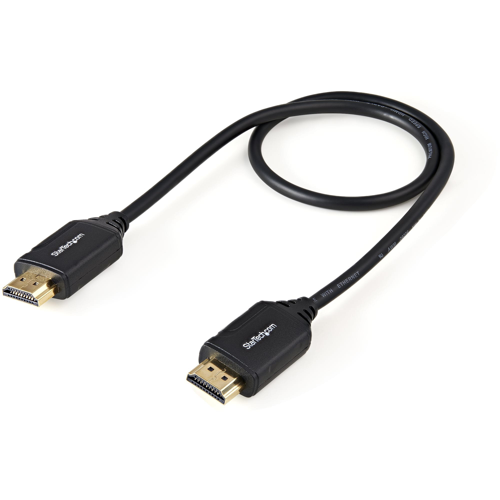 StarTech.com 4K HDMI Kabel 0,5m - Premium High Speed Kabel mit Ethernet - 4K 60Hz - HDMI 2,0 Kabel - HDMI mit Ethernetkabel - HDMI (M)