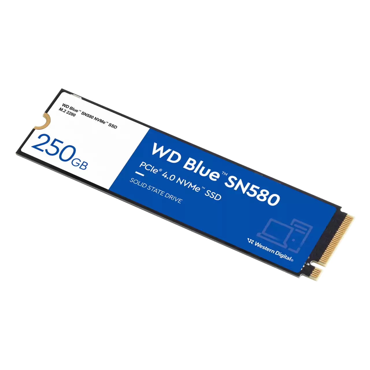 WD Blue SN580 - SSD - 500 GB - intern - M.2 2280 - PCIe 4.0 x4 (NVMe)