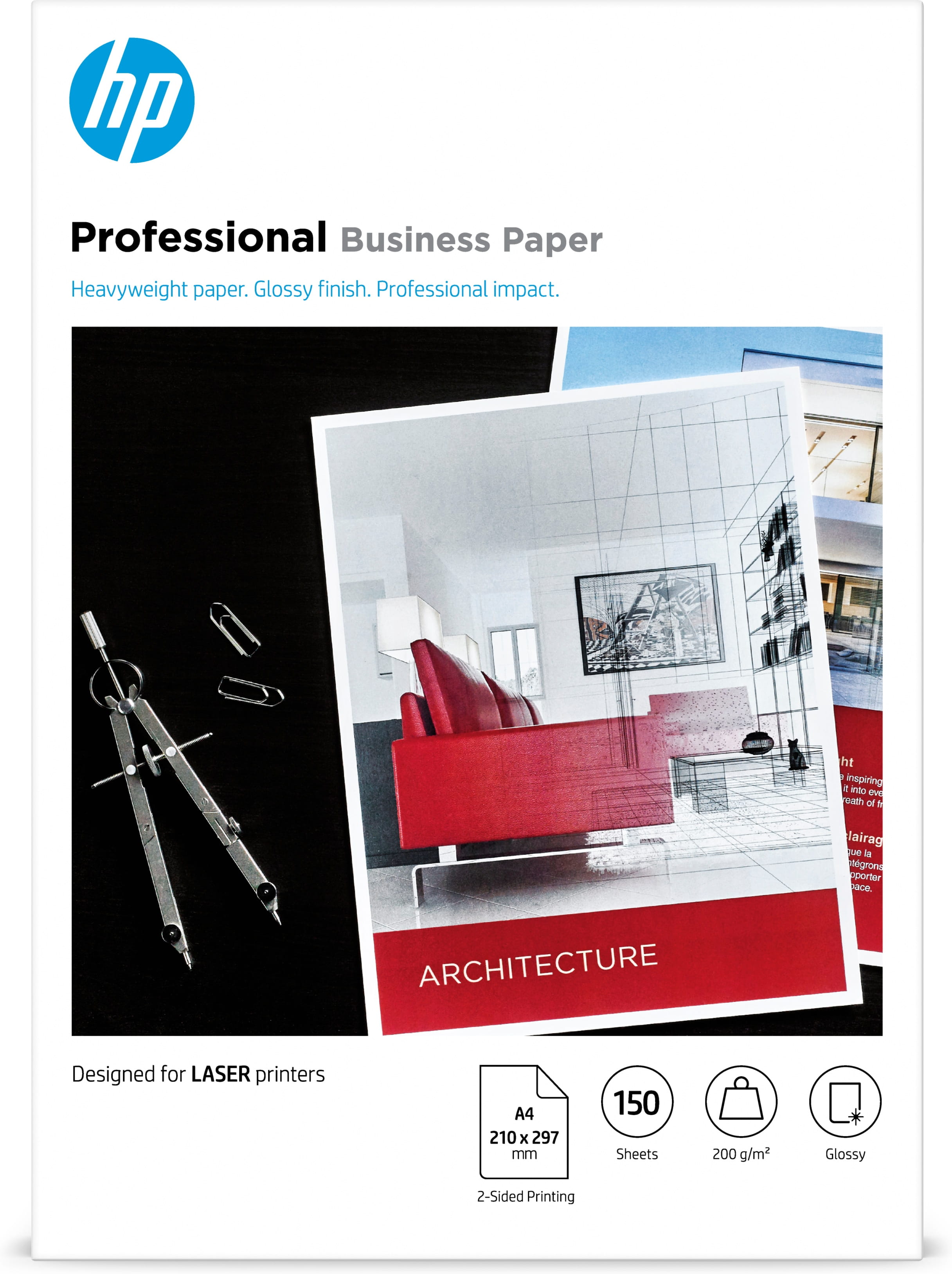 HP Professional Glossy Paper - Glänzend - A4 (210 x 297 mm)