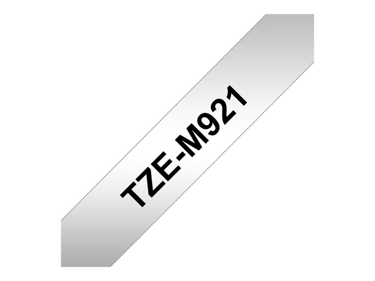 Brother TZe-M921 - Schwarz auf Silber (matt) - Rolle (0,9 cm x 8 m)