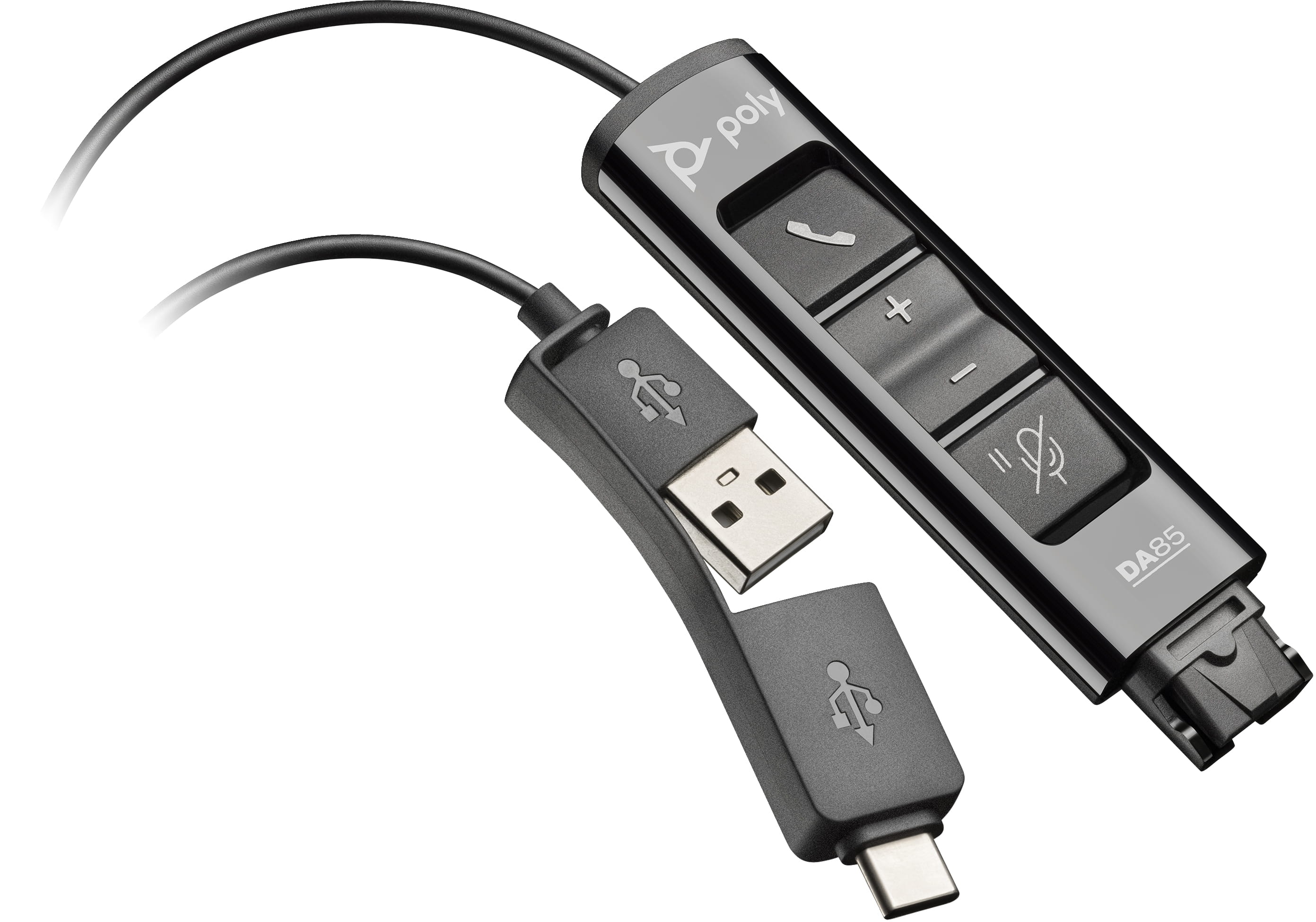 HP Poly DA85 - Headset-Kabel - USB, 24 pin USB-C männlich zu Quick Disconnect männlich