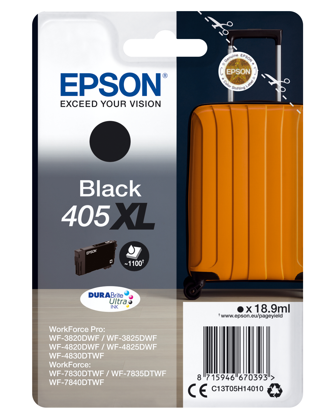 Epson 405XL - 18.9 ml - XL - Schwarz - original