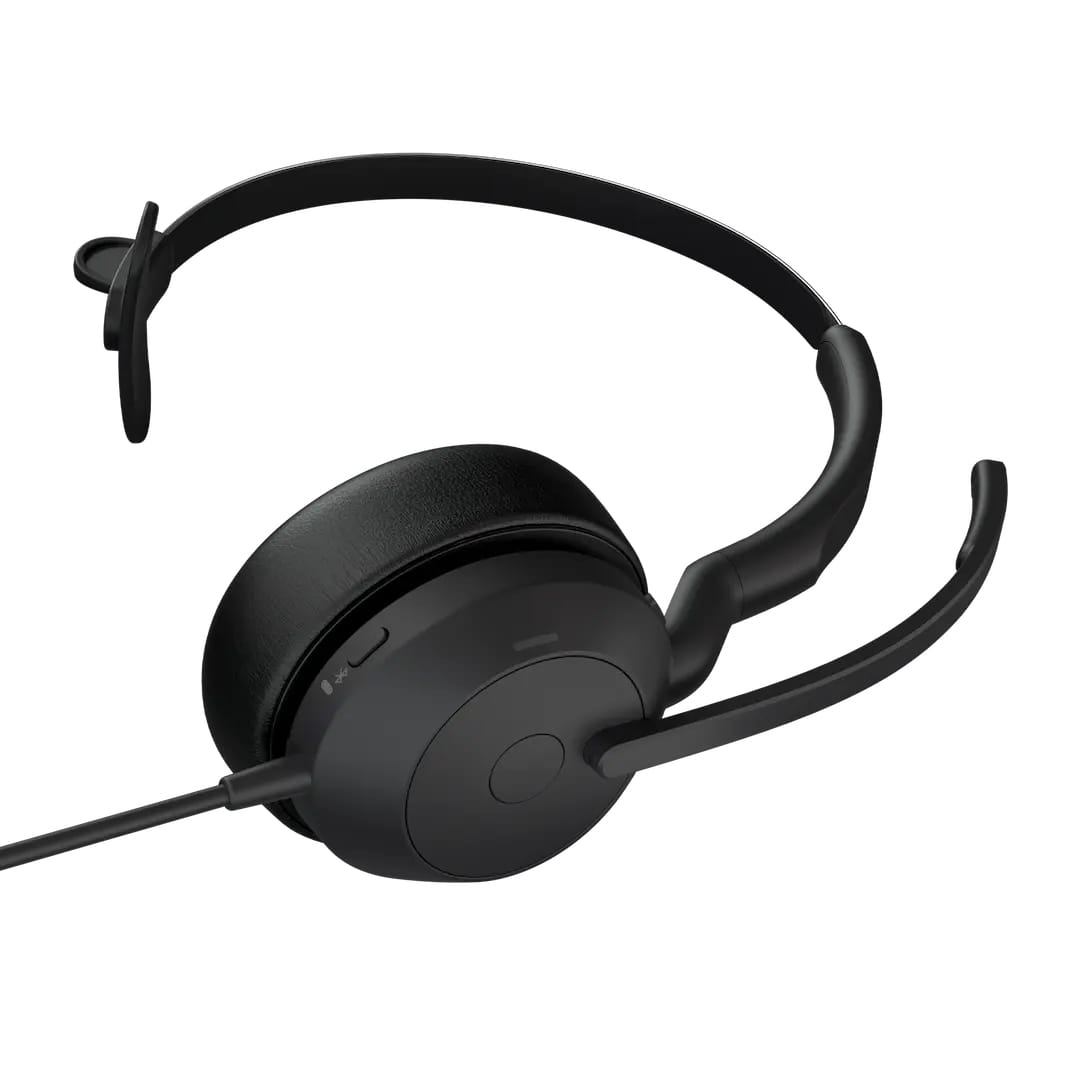 Jabra Evolve2 50 USB C/A UC Mono, Kabelgebunden, 20 - 20000 Hz, Büro/Callcenter, 99 g, Kopfhörer, Schwarz