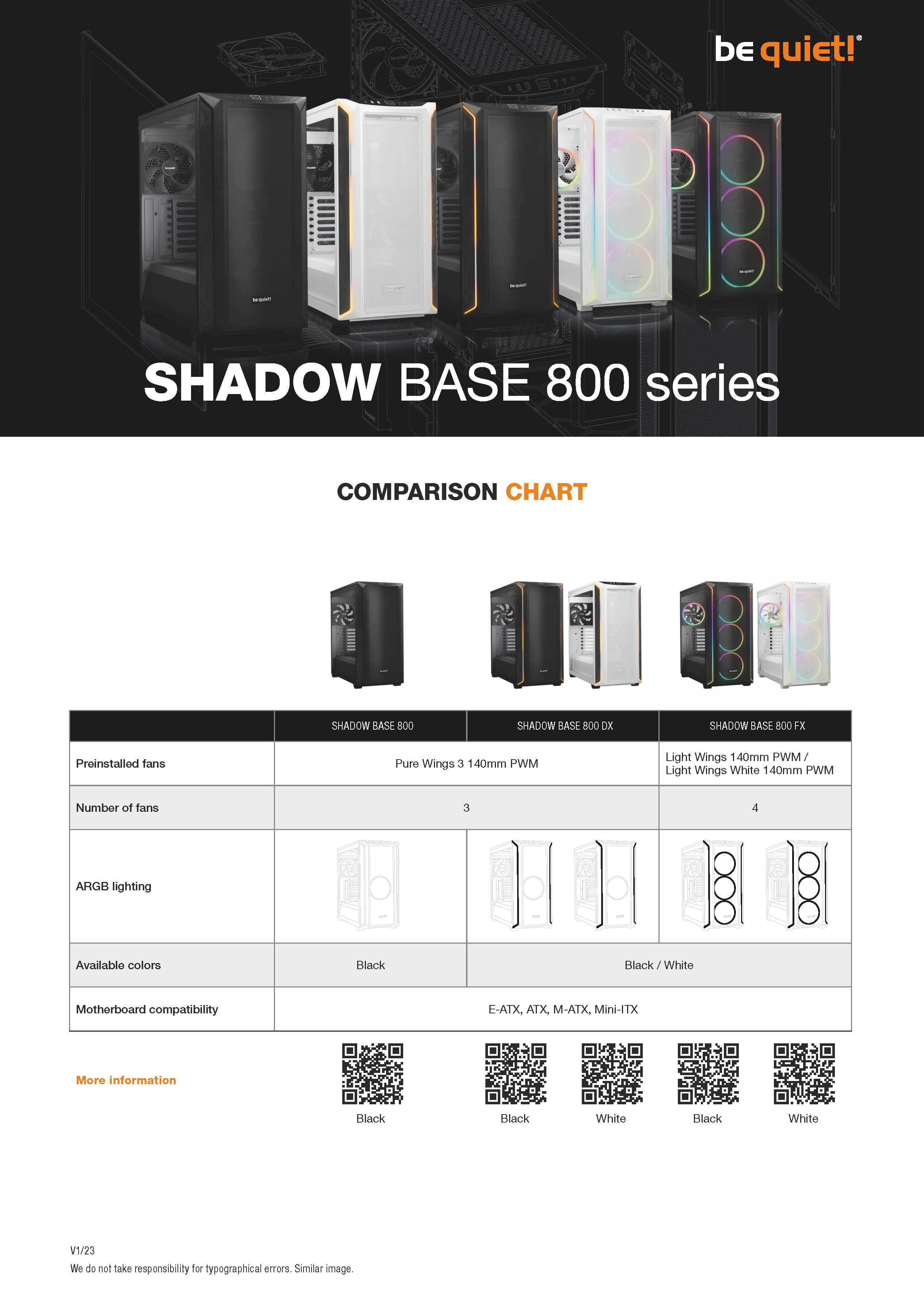 Be Quiet! SHADOW BASE 800 FX - Midi-Tower - E-ATX - Seitenteil mit Fenster (gehärtetes Glas)