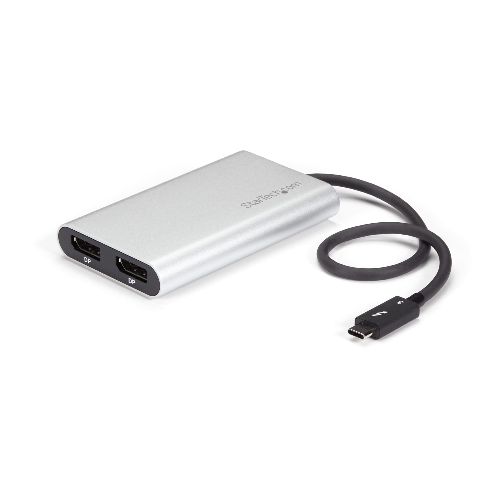 StarTech.com Thunderbolt 3 zu Dual DisplayPort Adapter - 4K 60Hz - Mac und Windows kompatibel - Thunderbolt 3 Adapter - USB C Adapter - USB/DisplayPort-Adapter - USB-C (M)