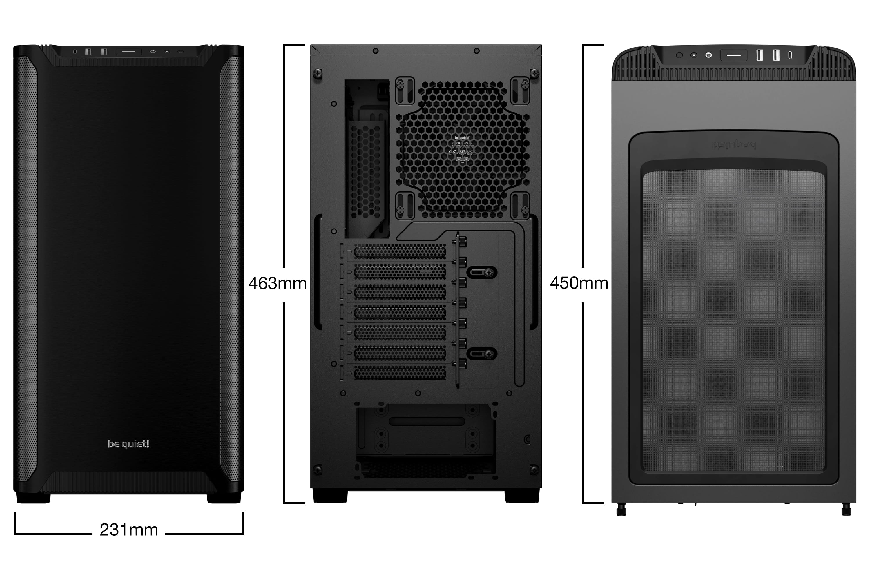 Be Quiet! Pure Base 501 - Midi-Tower - ATX - keine Spannungsversorgung (ATX / PS/2)