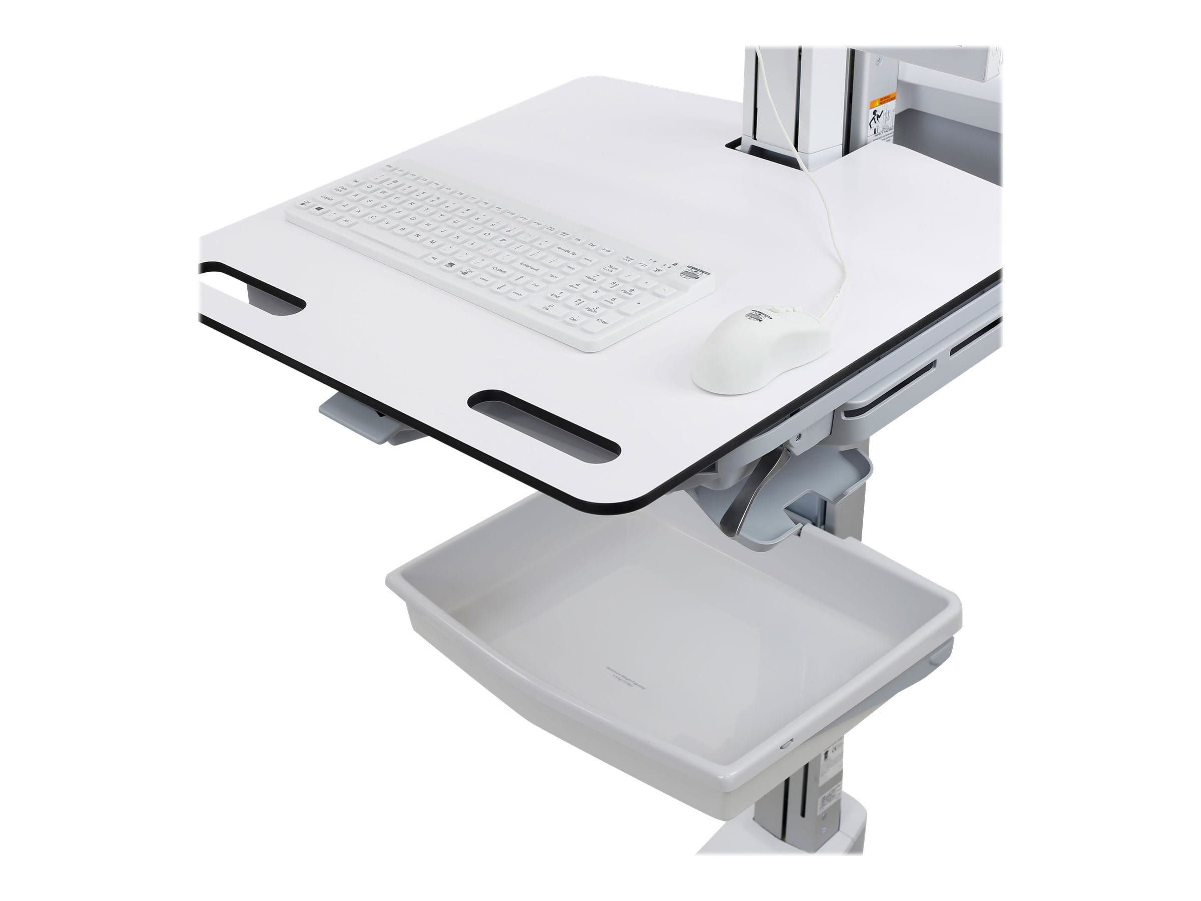 Ergotron Cart - Sliding Worksurface - Wagen - für LCD-Display / PC-Ausrüstung - medizinisch - Aluminium, verzinker Stahl, hochwertiger Kunststoff - Bildschirmgröße: bis zu 61 cm (bis zu 24 Zoll)